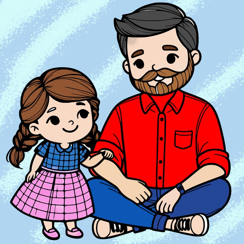 fathers day dad and daughter