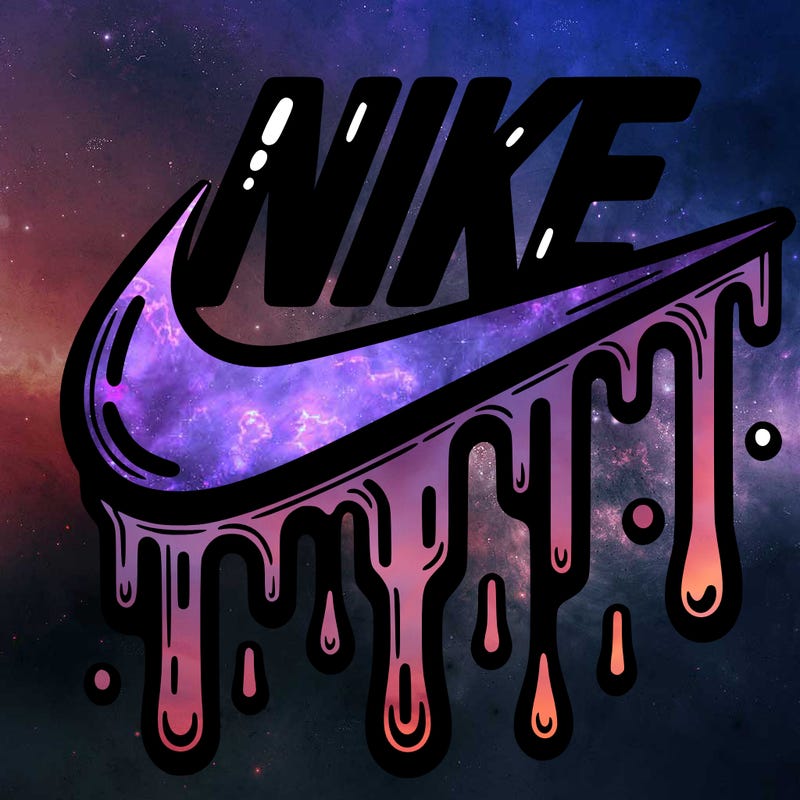dripping nike logo