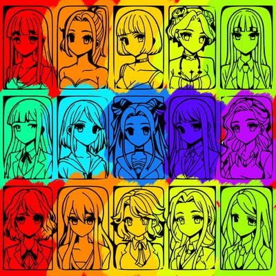 girls that look diffrent anime