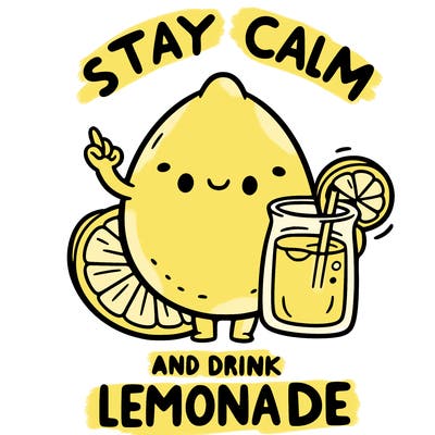 stay calm and drink lemonade