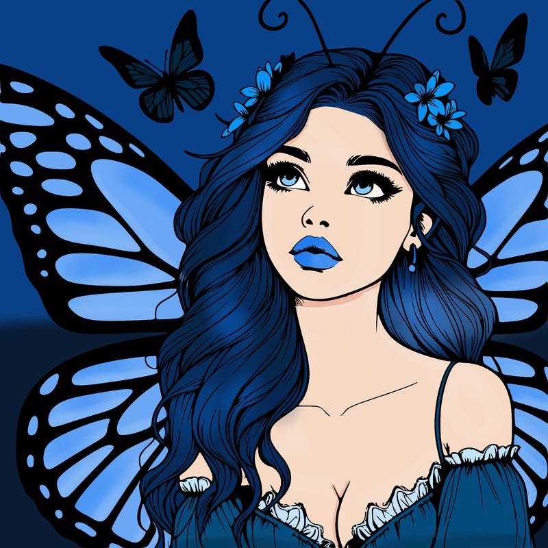 butterfly fairy realistic girl