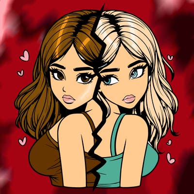 realistic girl split