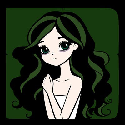 beautiful girl with wavy hair