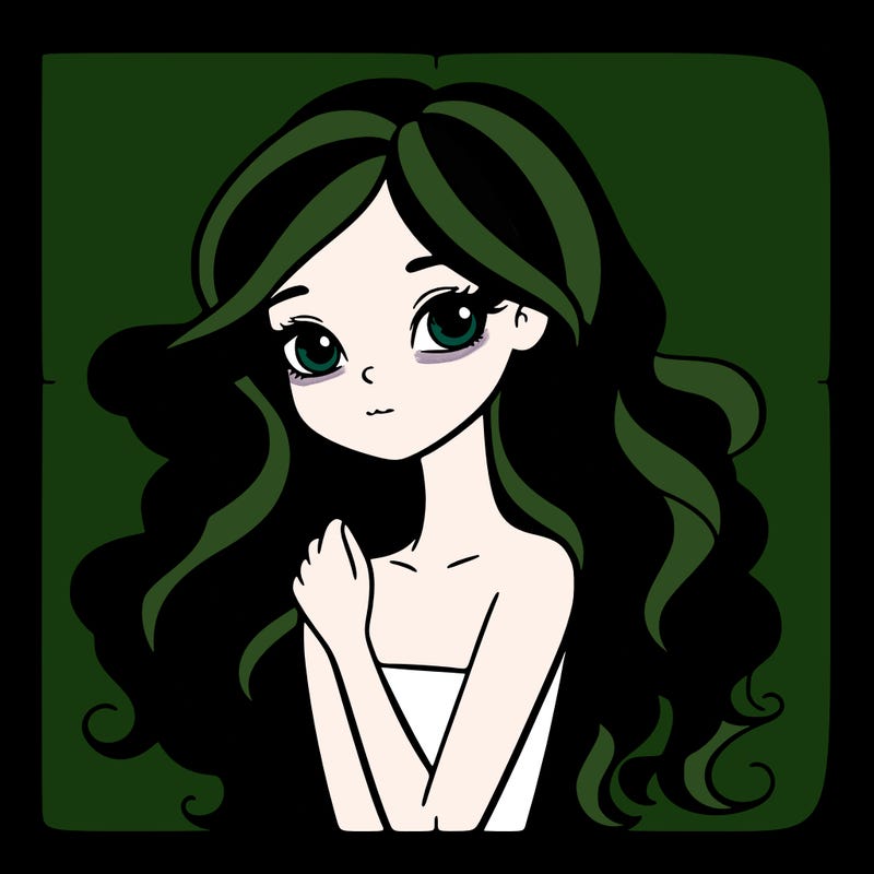 beautiful girl with wavy hair