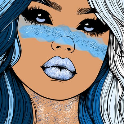 really realistic girl with lips