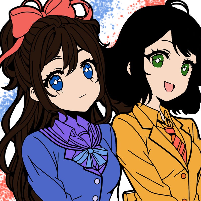 two  anime girls