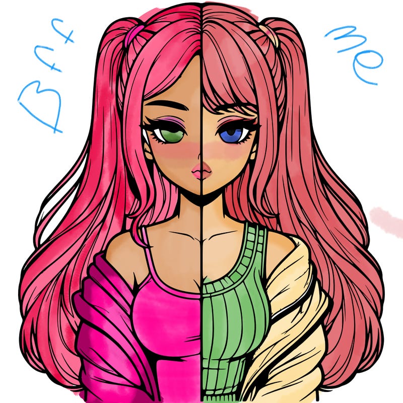 realistic girl split