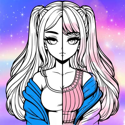 realistic girl split