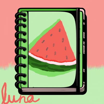 blank, realistic notebook