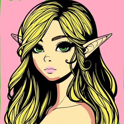 elf girl realistic dark fantasy