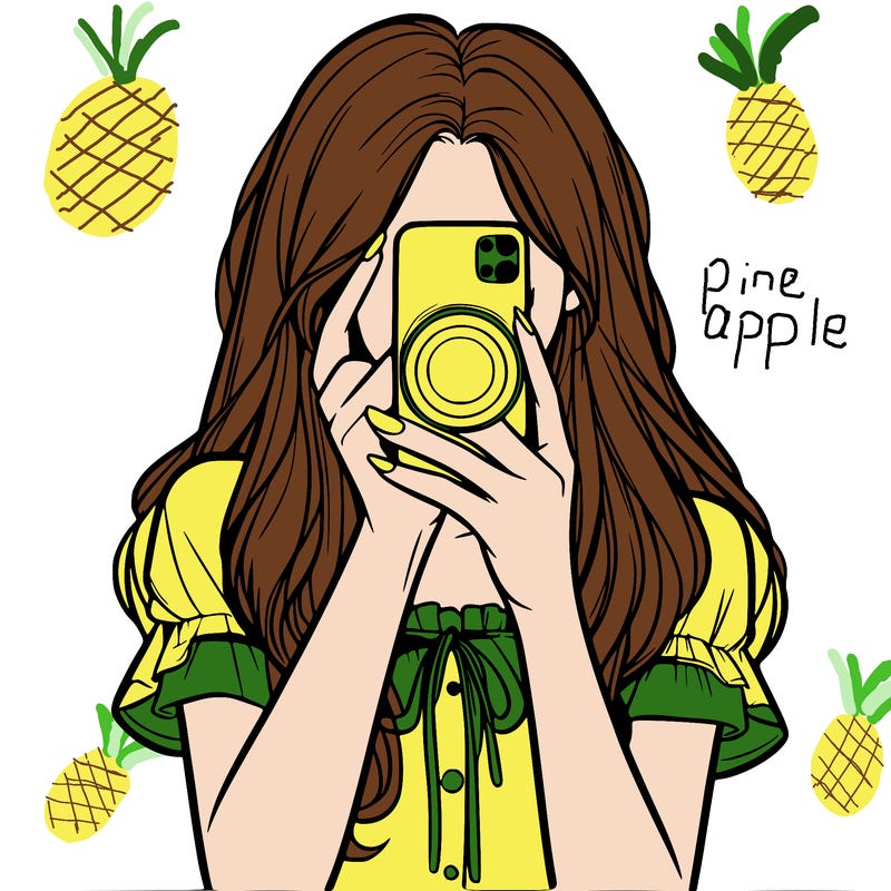a realistic girl holding her phone taking pictures