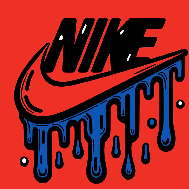 dripping nike logo