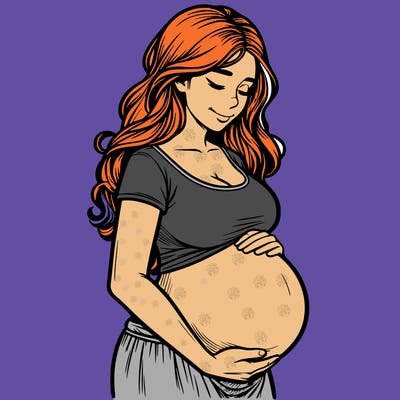woman heavily pregnant realistic