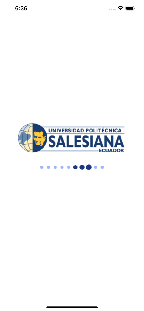 Carnet Digital UPS - Pantalla de carga de la app Carnet Digital UPS con el logo de la Universidad Politécnica Salesiana