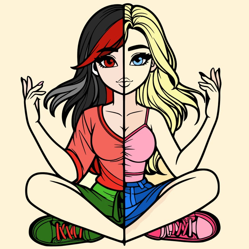 realistic girl split