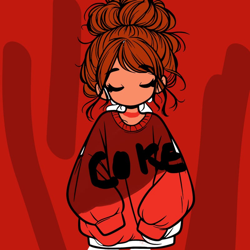 girl with baggy sweatshirt and messy bun
