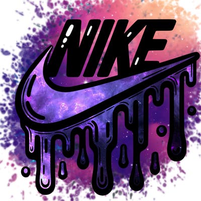 dripping nike logo
