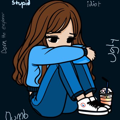 a girl  after a breakup