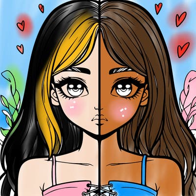 realistic girl split