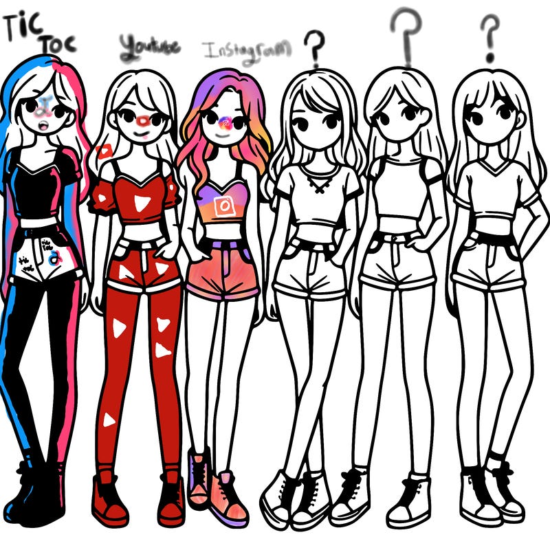 a group of girls wearing crop tops and shorts