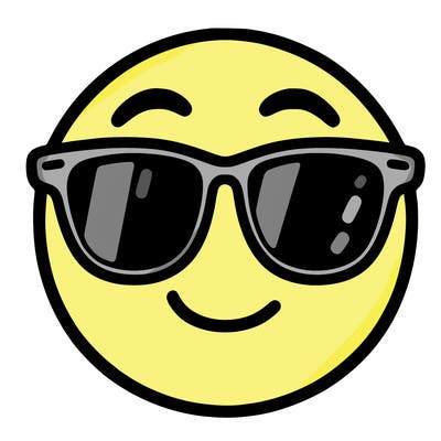 emoji with sunglasses
