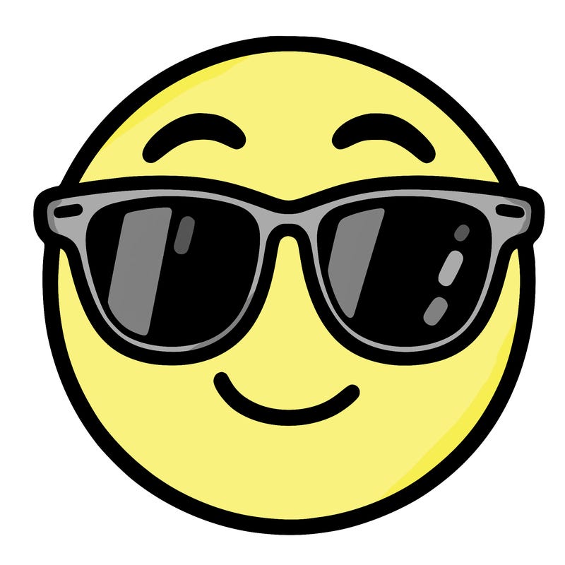emoji with sunglasses