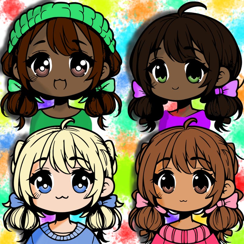 manga character girl kid