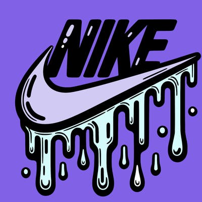 dripping nike logo