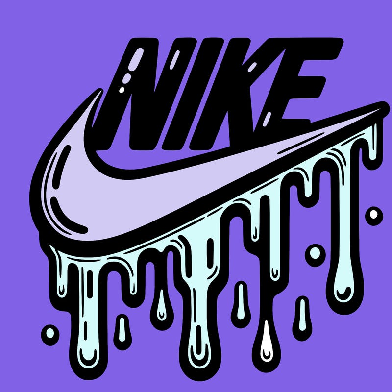 dripping nike logo