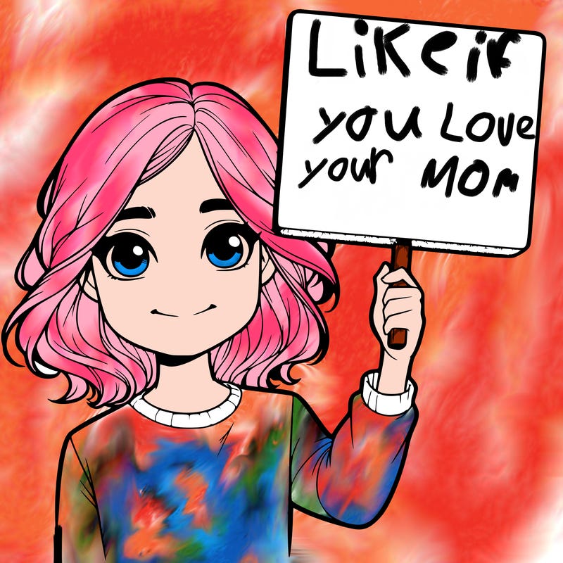 realistic girl holding up a sign