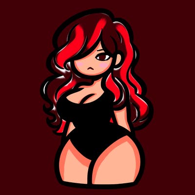 curvy woman with hair