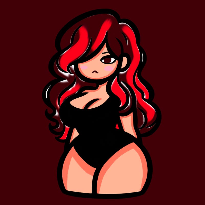 curvy woman with hair