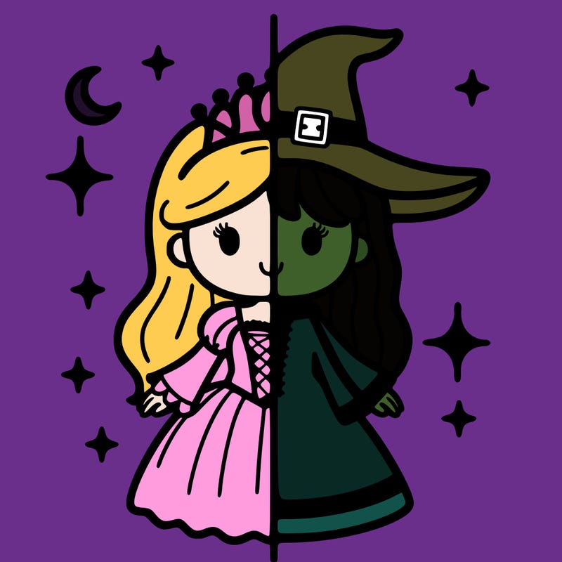 split princess and witch
