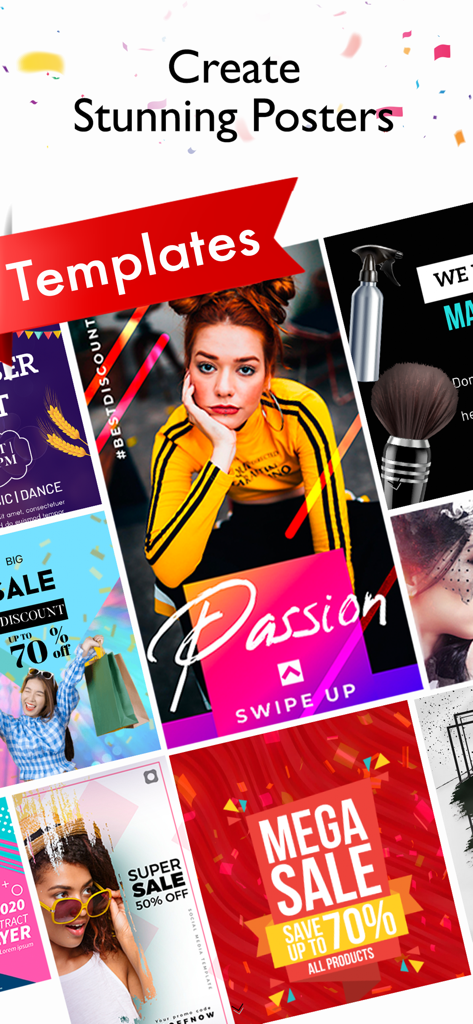 ソーシャルメディアやセールプロモーション用のプロフェッショナルなポスターとチラシテンプレートのコレクション。