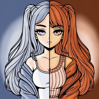 realistic girl split