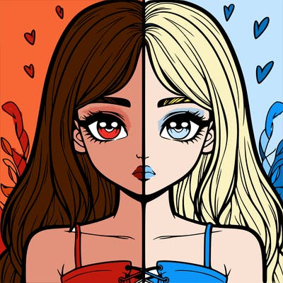 realistic girl split