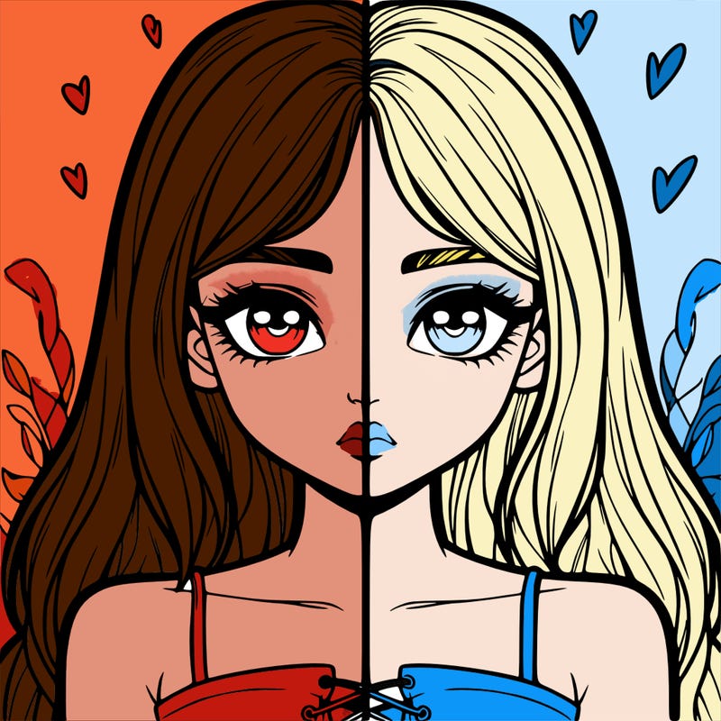 realistic girl split