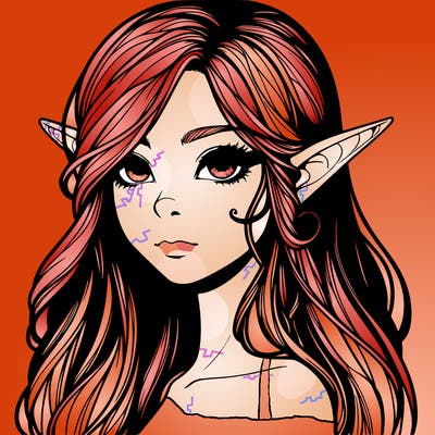 elf girl realistic dark fantasy