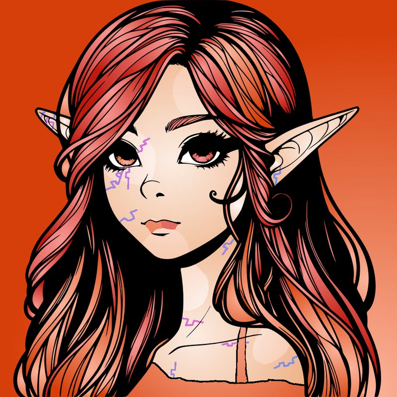 elf girl realistic dark fantasy