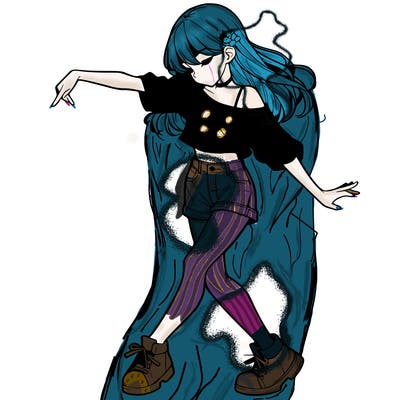 realistic girl danceing