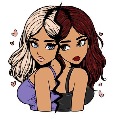 realistic girl split