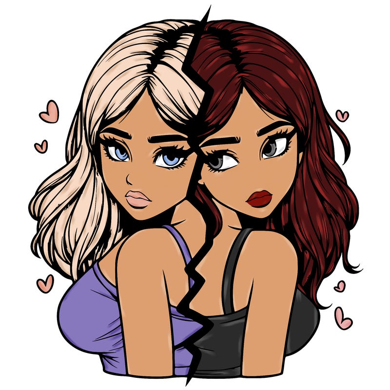 realistic girl split