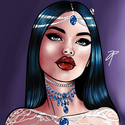 realistic woman with full lips