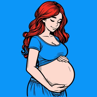 woman heavily pregnant realistic