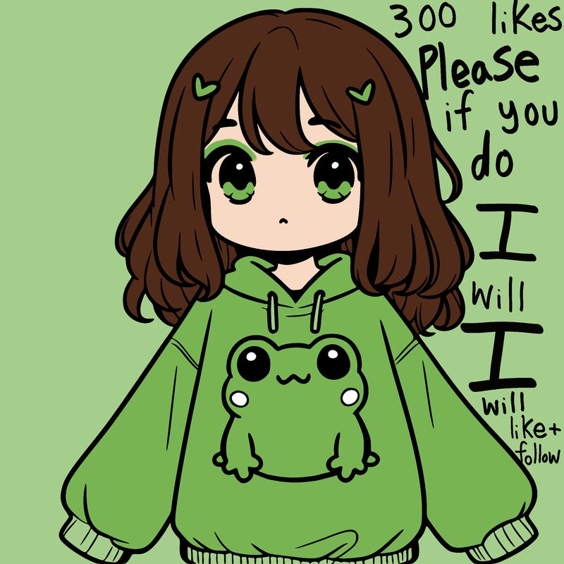 girl wearing frogging sweatshirt