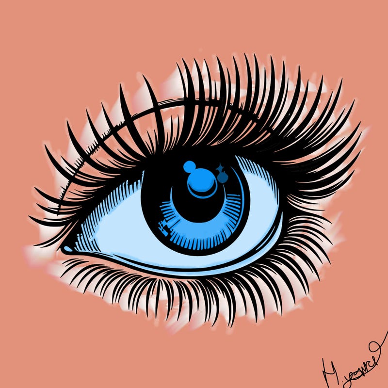 realistic eye long eylashes