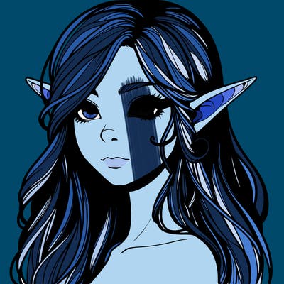 elf girl realistic dark fantasy