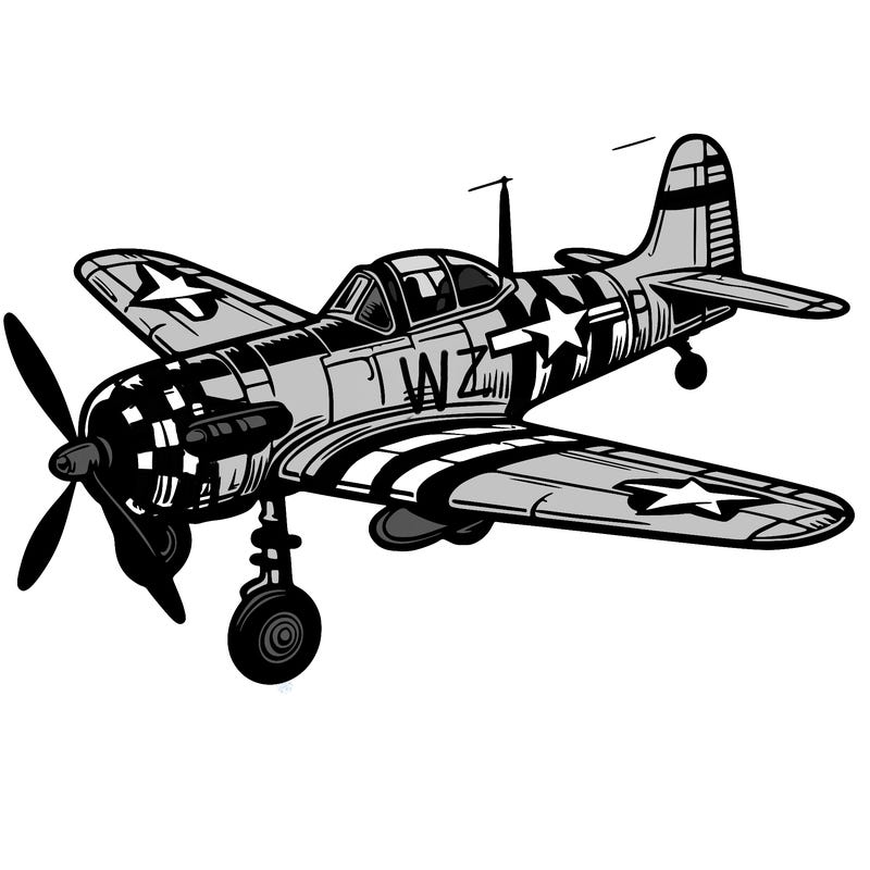 a vintage fighter jet from world war ii.