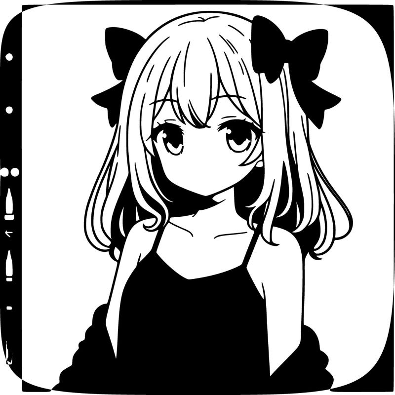 𝕒𝕟𝕚𝕞𝕖 𝕘𝕚𝕣𝕝 𝕨𝕙𝕖𝕣𝕚𝕟𝕘 𝕓𝕝𝕒𝕔𝕜