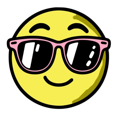 emoji with sunglasses